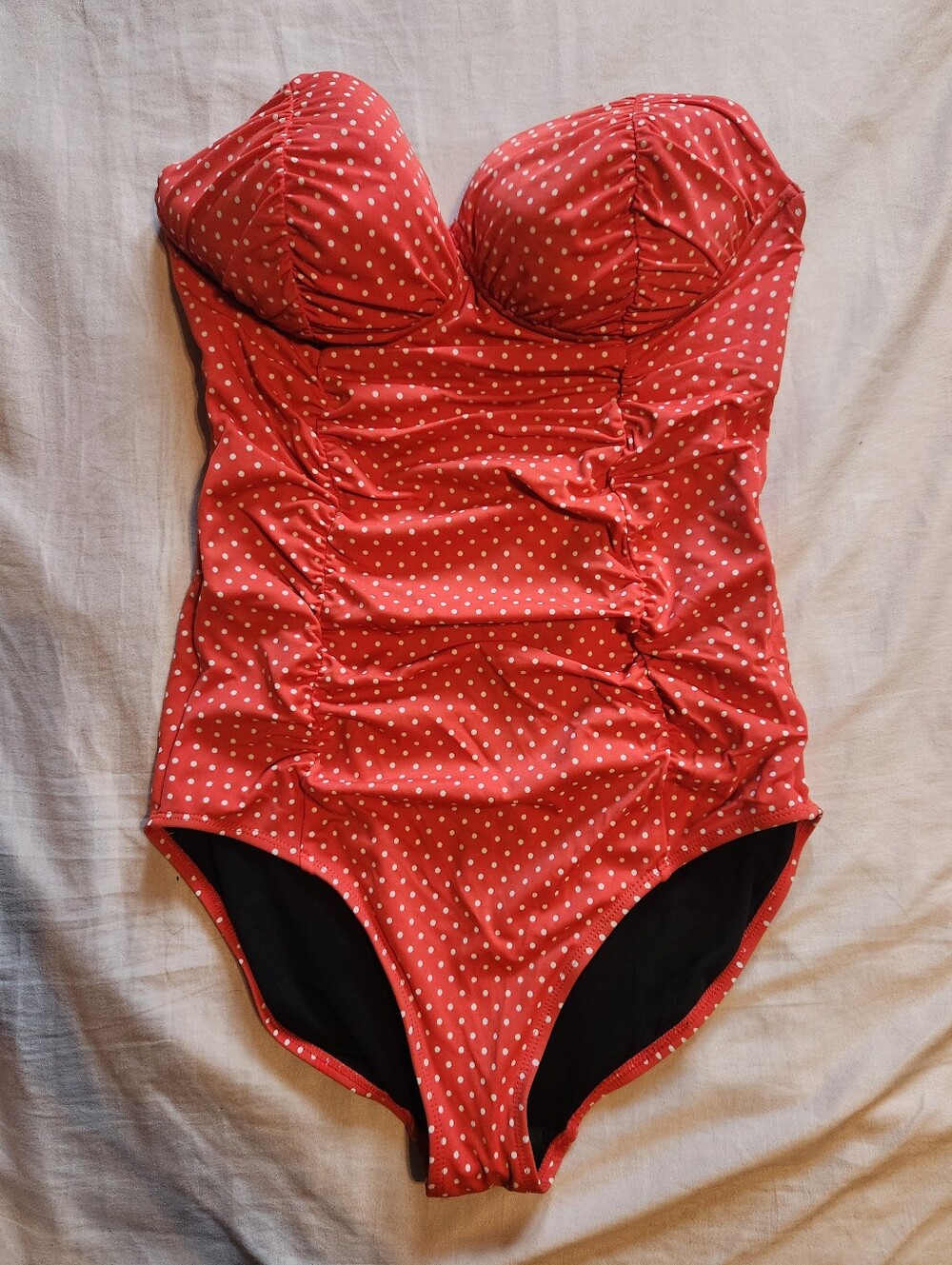 Jaclyn Smith Red Polka Dot One-Piece Swimsuit For Women